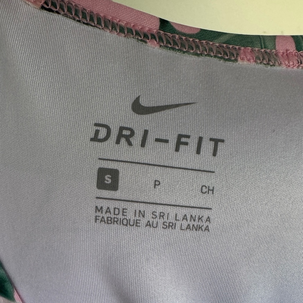 Nike Dri-FIT Pink and Green Leaf Top - Picture 8 of 8
